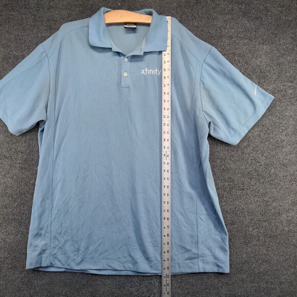 Nike Dri-Fit Men's Xfinity Golf Polo Shirt Blue 2XL Short Sleeve Polyester - Picture 12 of 14